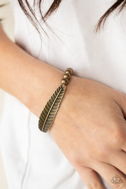 ​Featherlight Fashion - Brass - Paparazzi Bracelet Image