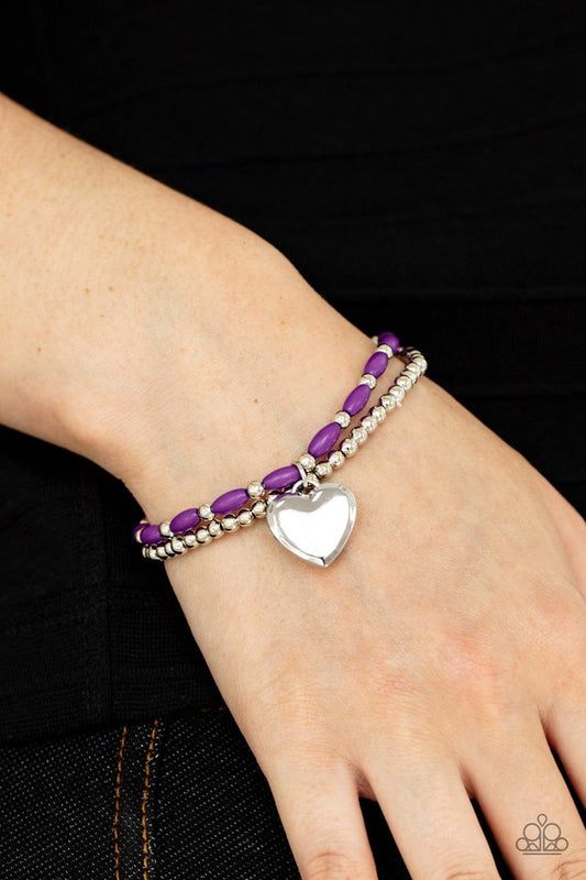 Candy Gram - Purple - Paparazzi Bracelet Image