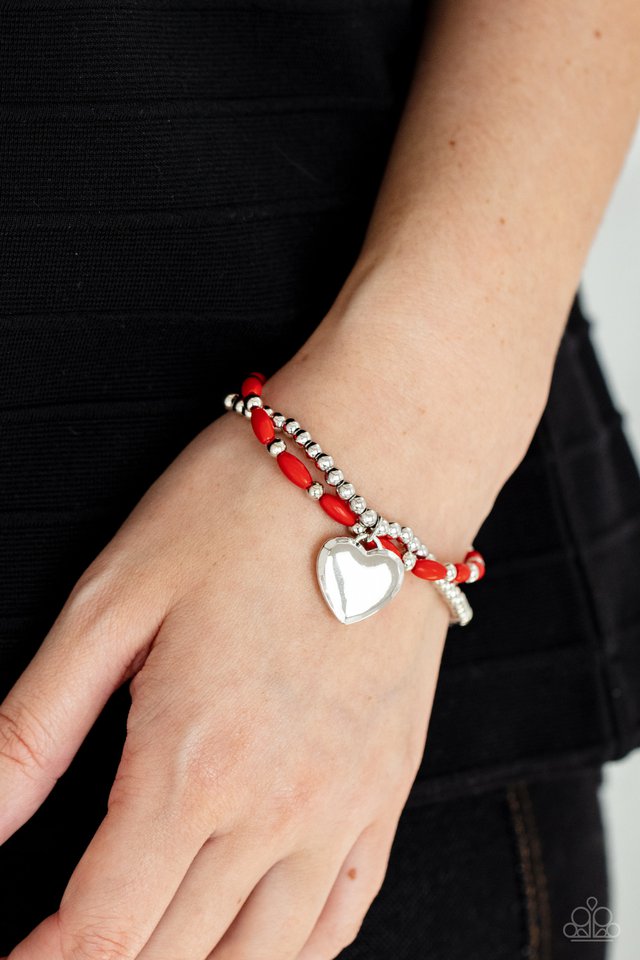 ​Candy Gram - Red - Paparazzi Bracelet Image