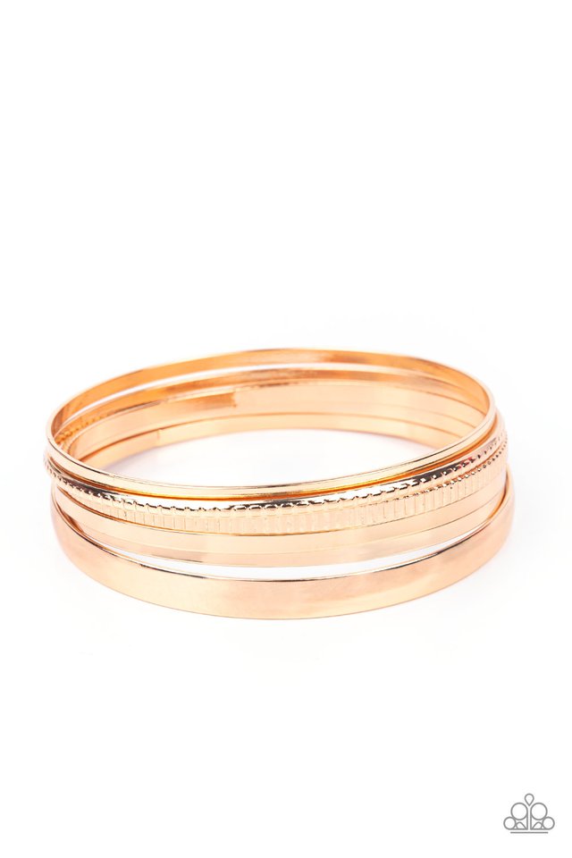 ​Gliding Gleam - Gold - Paparazzi Bracelet Image