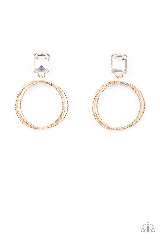 ​Prismatic Perfection - Gold - Paparazzi Earring Image