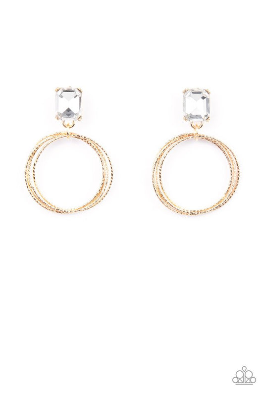 ​Prismatic Perfection - Gold - Paparazzi Earring Image