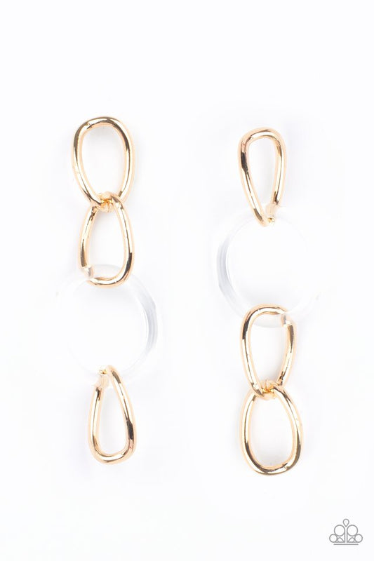 ​Talk In Circles - Gold - Paparazzi Earring Image