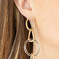 ​Talk In Circles - Gold - Paparazzi Earring Image