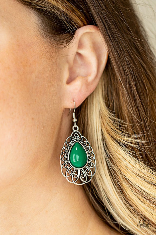 ​Dream STAYCATION - Green - Paparazzi Earring Image
