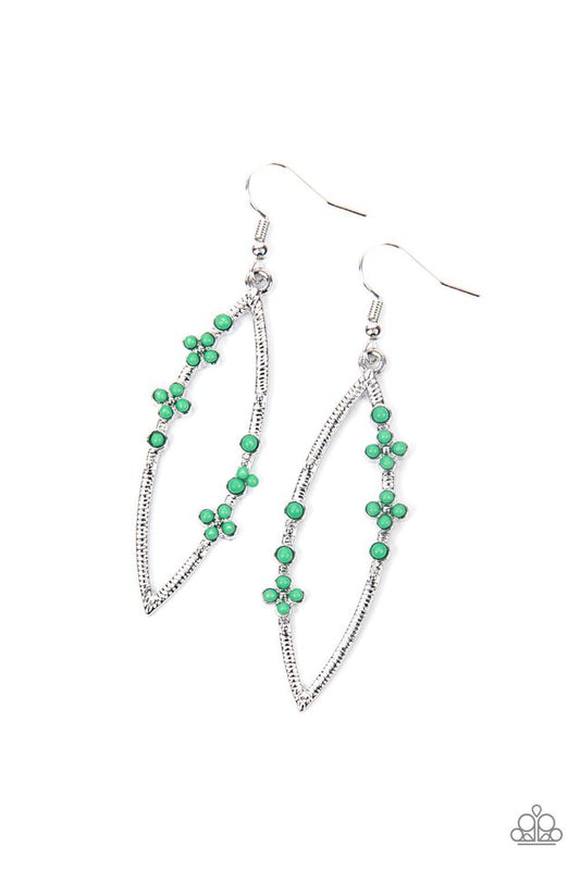 Flowery Finesse - Green - Paparazzi Earring Image