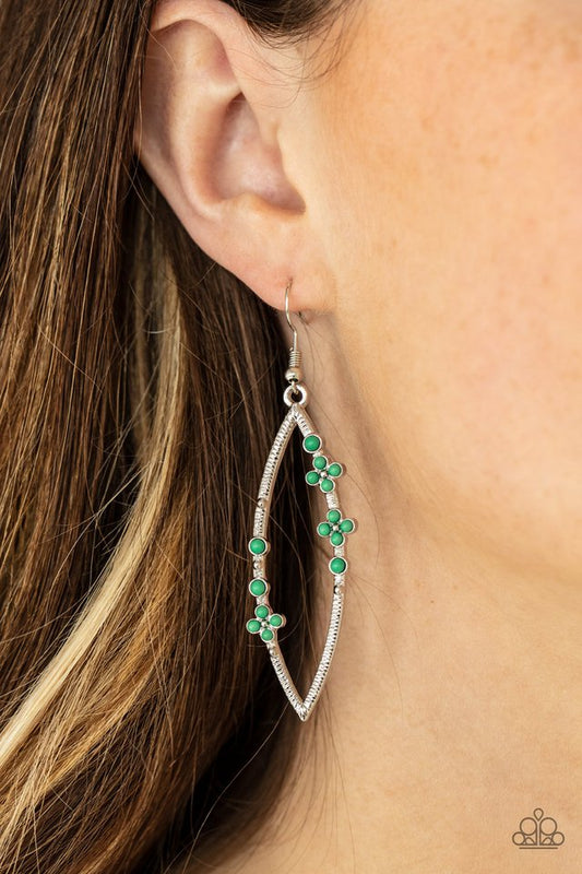 Flowery Finesse - Green - Paparazzi Earring Image