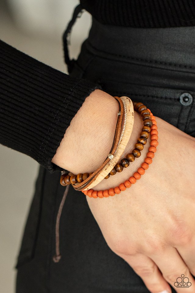 STACK To Basics - Orange - Paparazzi Bracelet Image