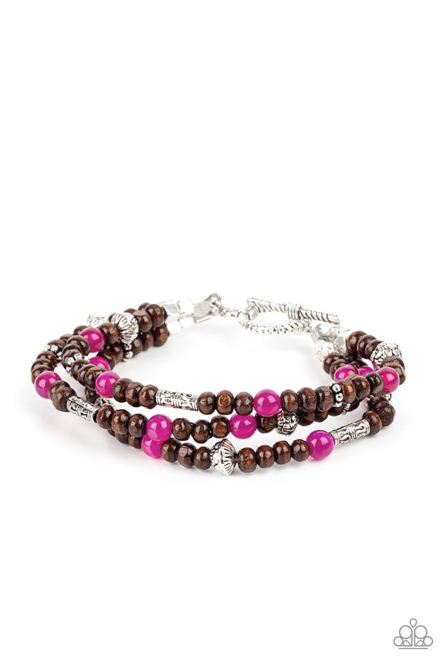 Woodsy Walkabout - Pink - Paparazzi Bracelet Image