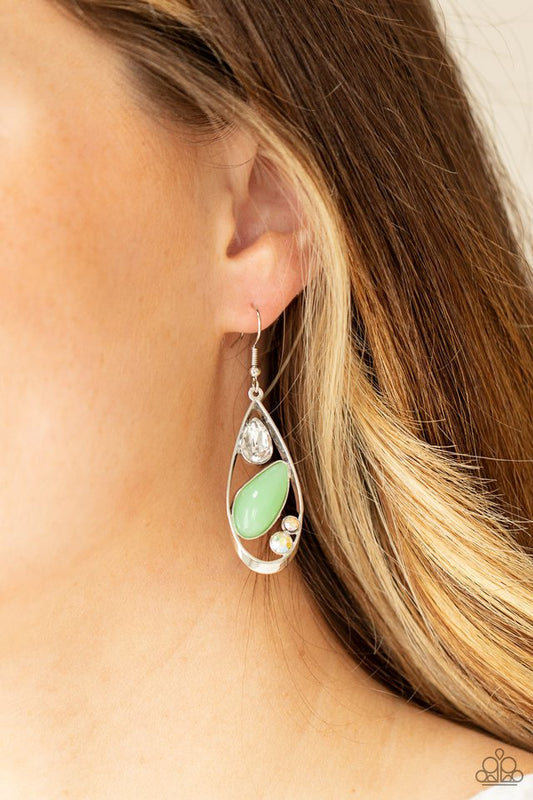 Harmonious Harbors - Green - Paparazzi Earring Image
