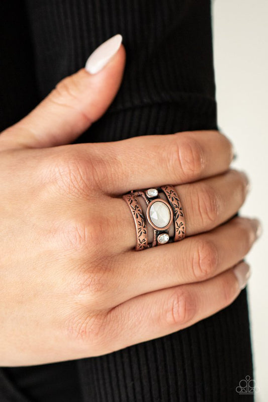 ​The GLEAMING Tower - Copper - Paparazzi Ring Image