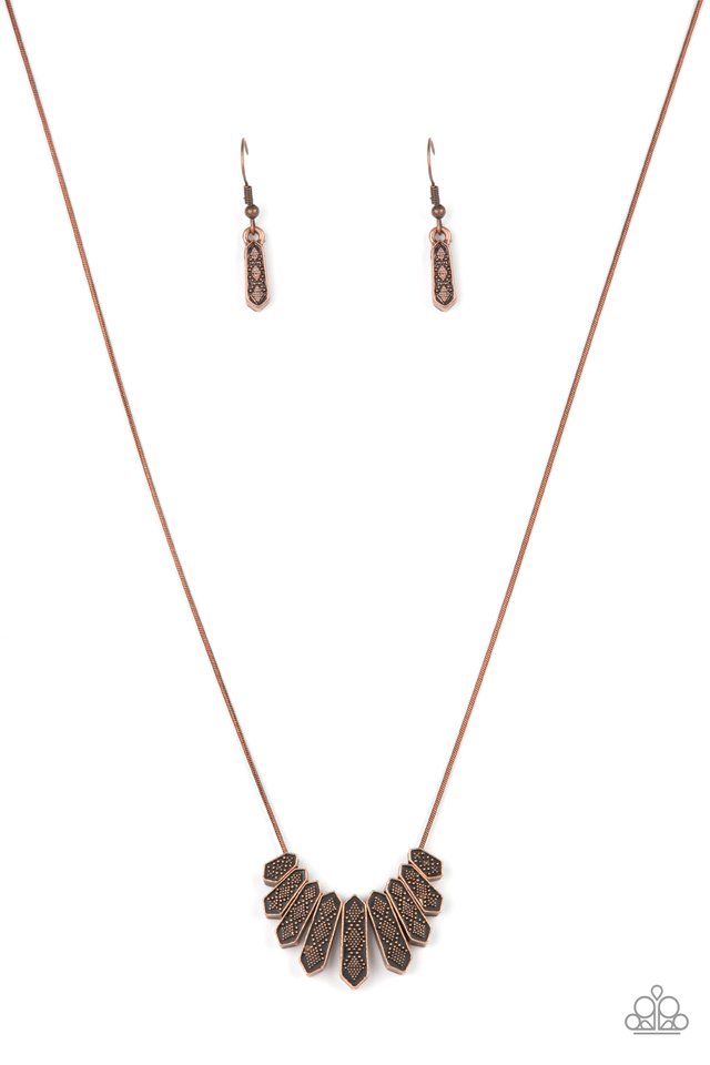 Monumental March - Copper - Paparazzi Necklace Image