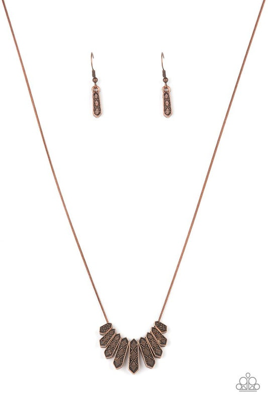 Monumental March - Copper - Paparazzi Necklace Image