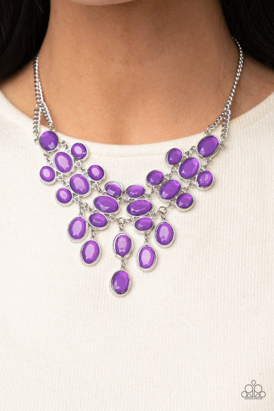 Serene Gleam - Purple - Paparazzi Necklace Image