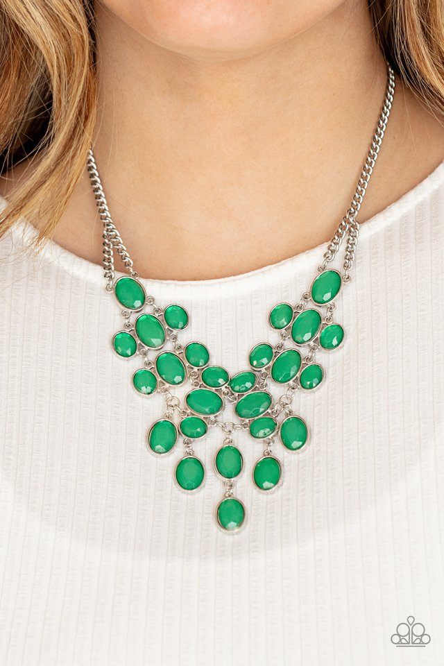 ​​Serene Gleam - Green - Paparazzi Necklace Image