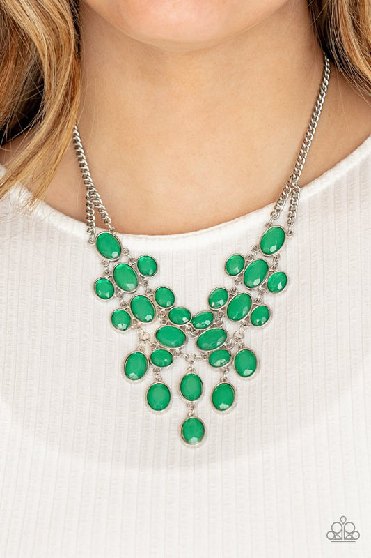 ​​Serene Gleam - Green - Paparazzi Necklace Image