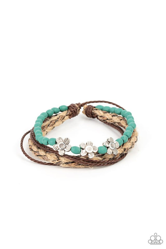 Raffia Remix - Blue - Paparazzi Bracelet Image