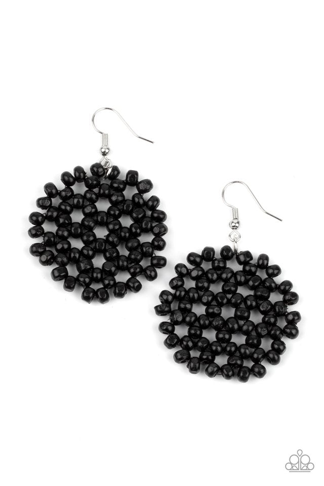 ​Summer Escapade - Black - Paparazzi Earring Image