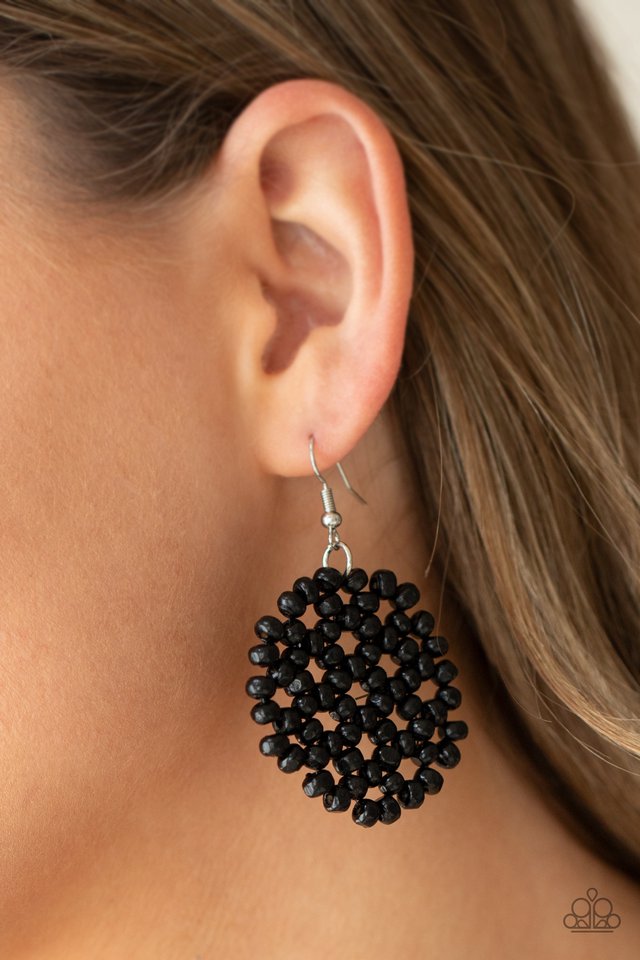 ​Summer Escapade - Black - Paparazzi Earring Image