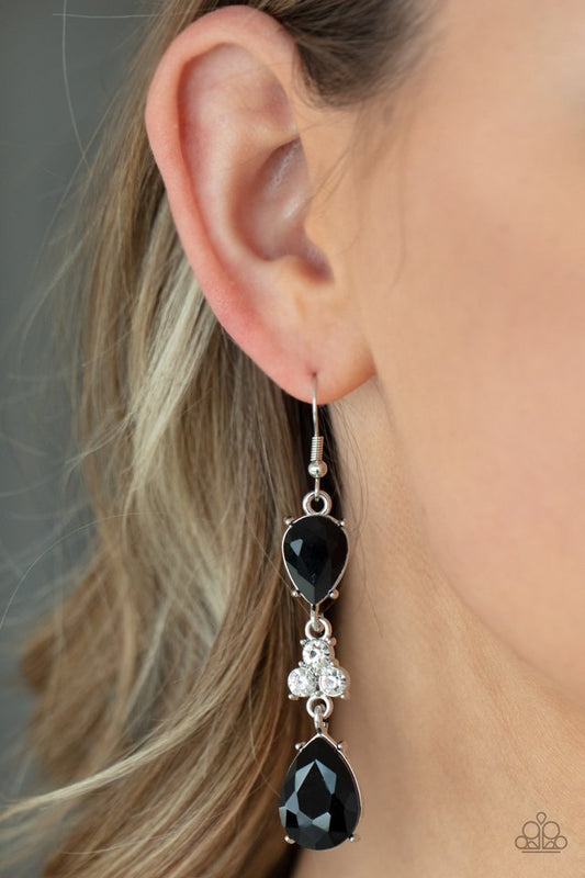 ​Once Upon a Twinkle - Black - Paparazzi Earring Image