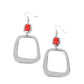 Material Girl Mod - Red - Paparazzi Earring Image