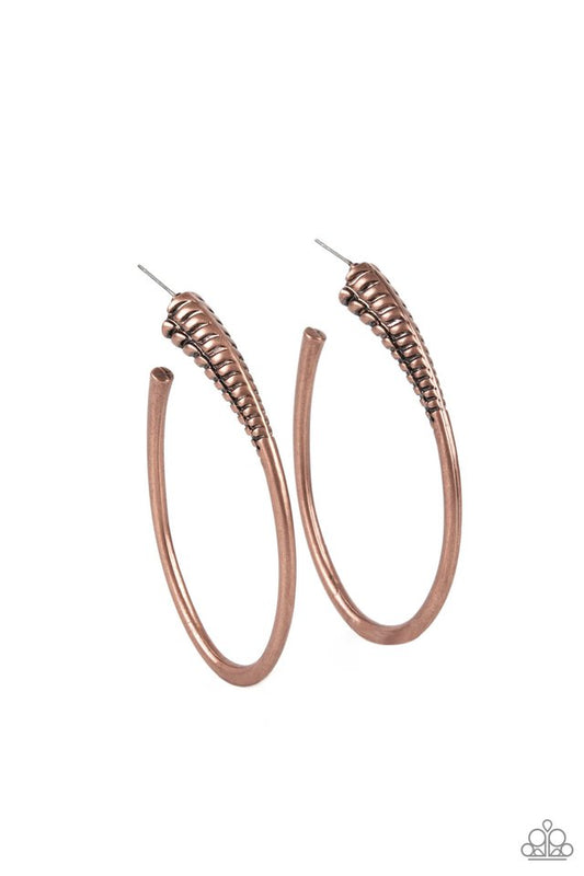 ​Fully Loaded - Copper - Paparazzi Earring Image