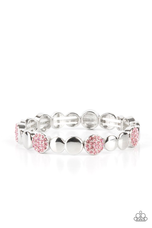 Dimensional Dazzle - Pink - Paparazzi Bracelet Image