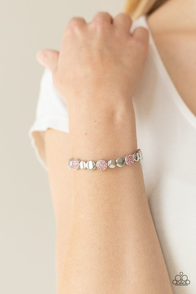 Dimensional Dazzle - Pink - Paparazzi Bracelet Image