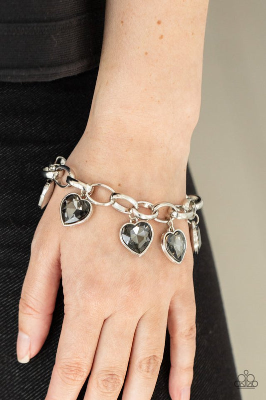 ​​Candy Heart Charmer - Silver - Paparazzi Bracelet Image