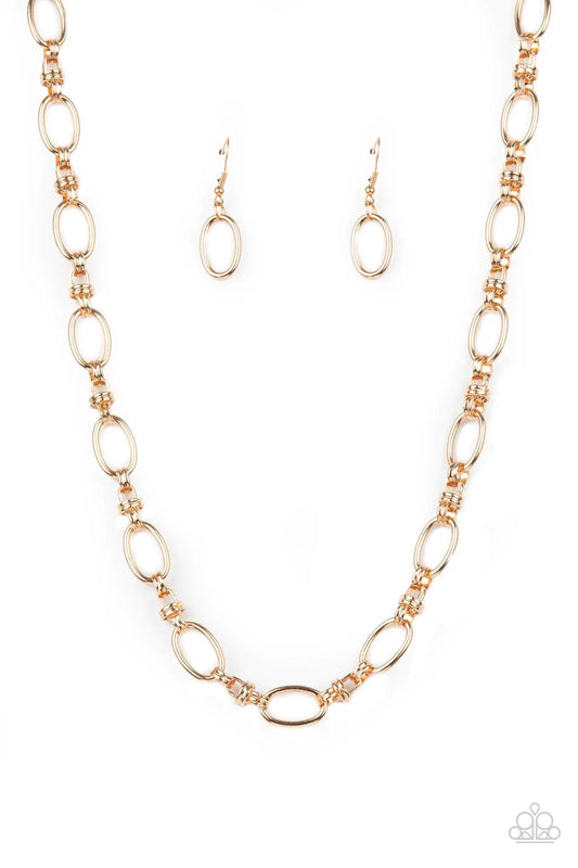 Paparazzi Necklace ~ Defined Drama - Gold