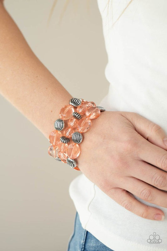 Crystal Charisma - Orange - Paparazzi Bracelet Image