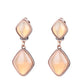 Double Dipping Diamonds - Copper - Paparazzi Earring Image