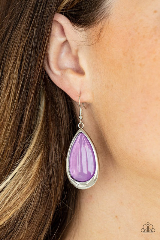 A World To SEER - Purple - Paparazzi Earring Image