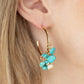 Gorgeously Grounding - Gold - Paparazzi Earring Image