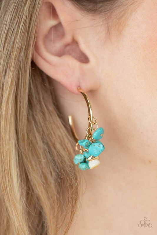 Gorgeously Grounding - Gold - Paparazzi Earring Image