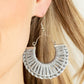 Threadbare Beauty - Silver - Paparazzi Earring Image
