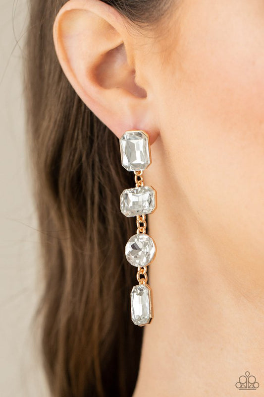 ​Cosmic Heiress - Gold - Paparazzi Earring Image