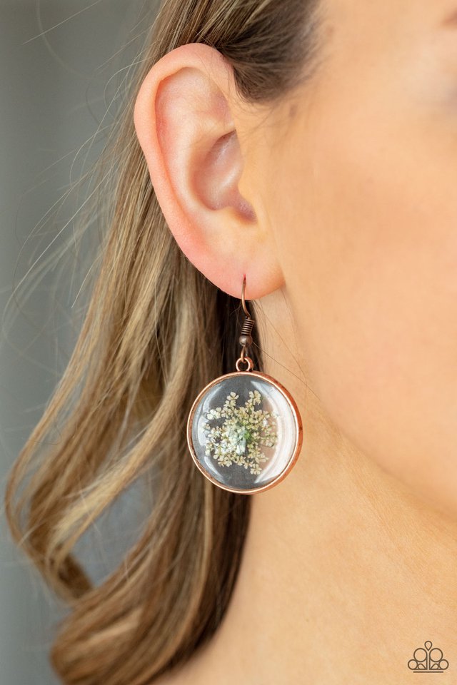 ​Happily Ever Eden - Copper - Paparazzi Earring Image