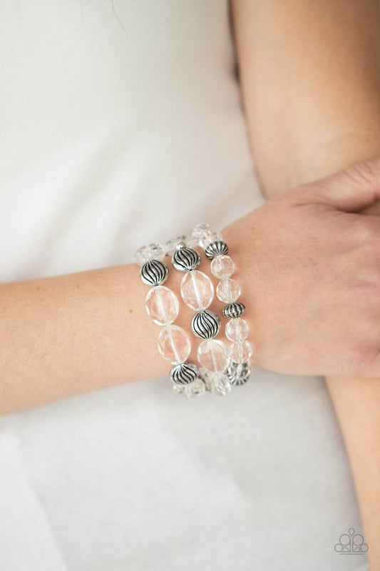 Crystal Charisma - White - Paparazzi Bracelet Image