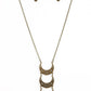 Half-Moon Child - Brass - Paparazzi Necklace Image