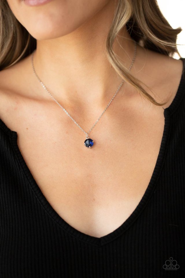 Undeniably Demure - Blue - Paparazzi Necklace Image