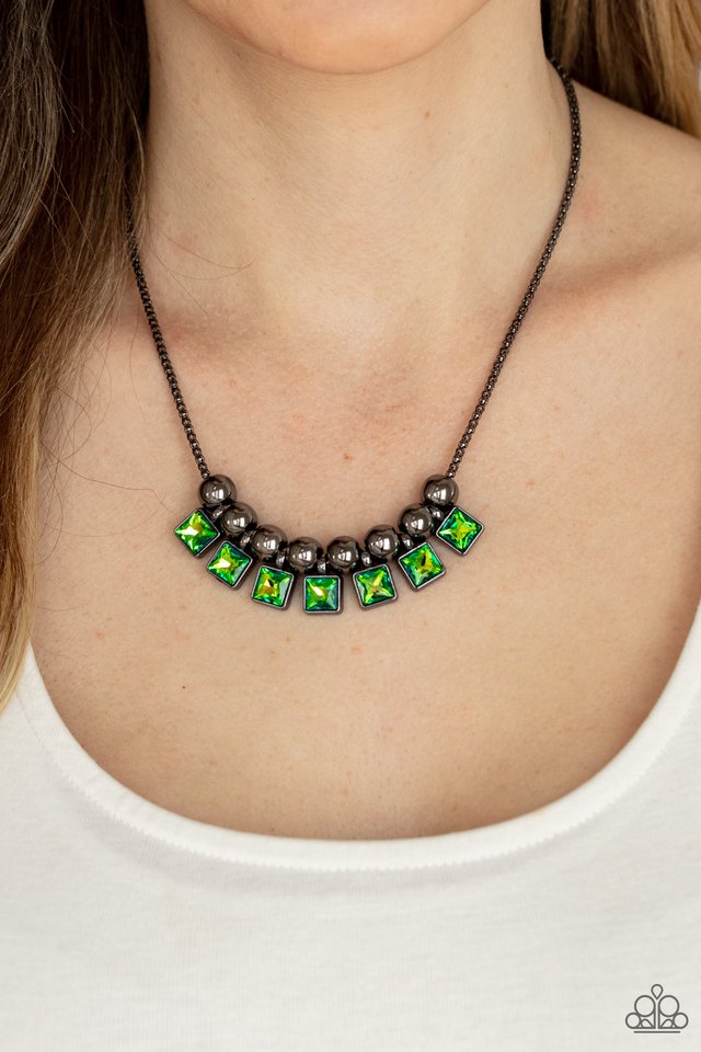 Graciously Audacious - Green - Paparazzi Necklace Image