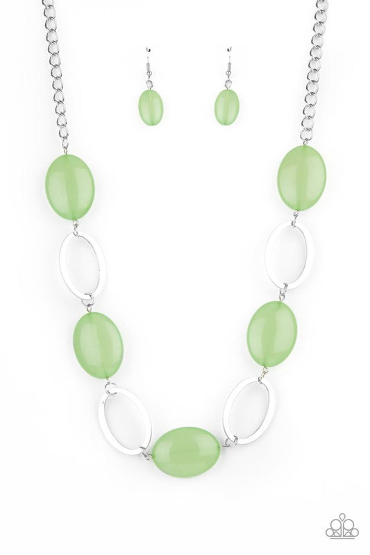 Beachside Boardwalk - Green - Paparazzi Necklace Image