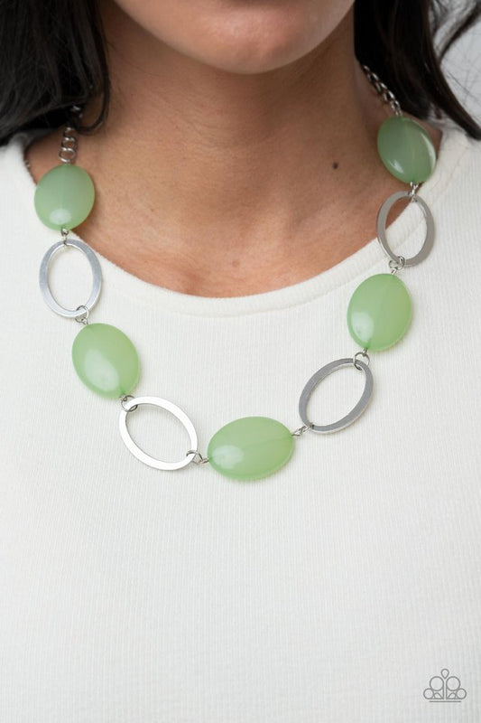 Beachside Boardwalk - Green - Paparazzi Necklace Image