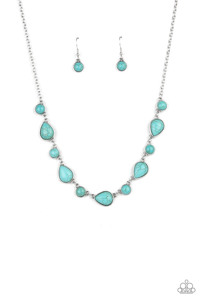 Heavenly Teardrops - Blue - Paparazzi Necklace Image