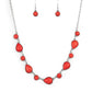 Heavenly Teardrops - Red - Paparazzi Necklace Image