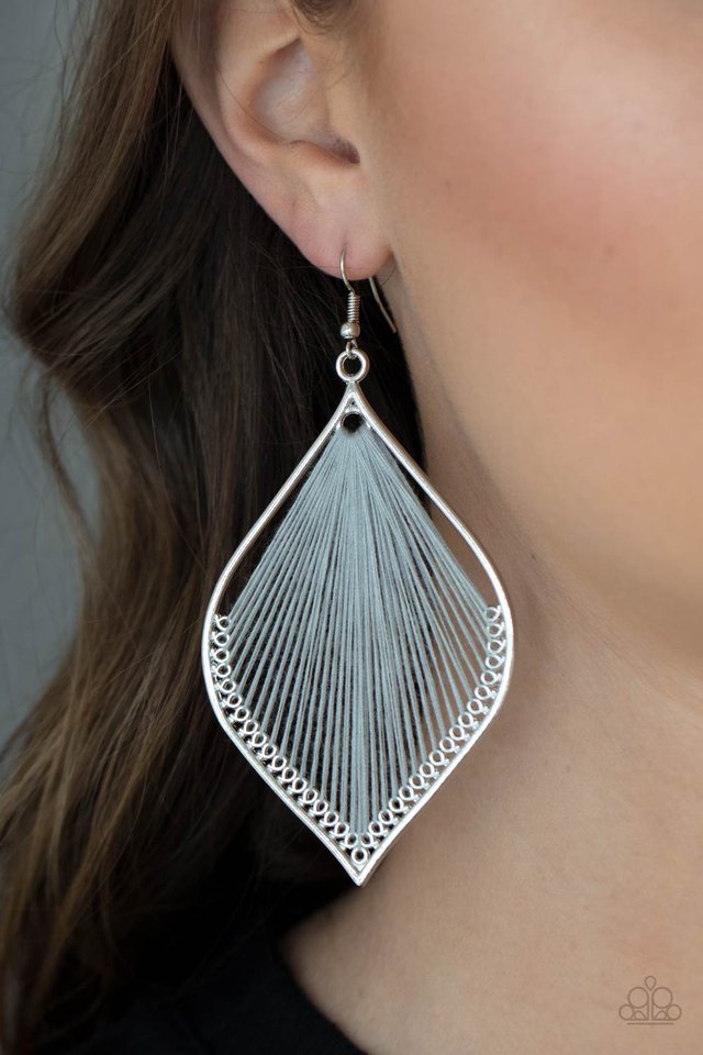 String Theory - Silver - Paparazzi Earring Image
