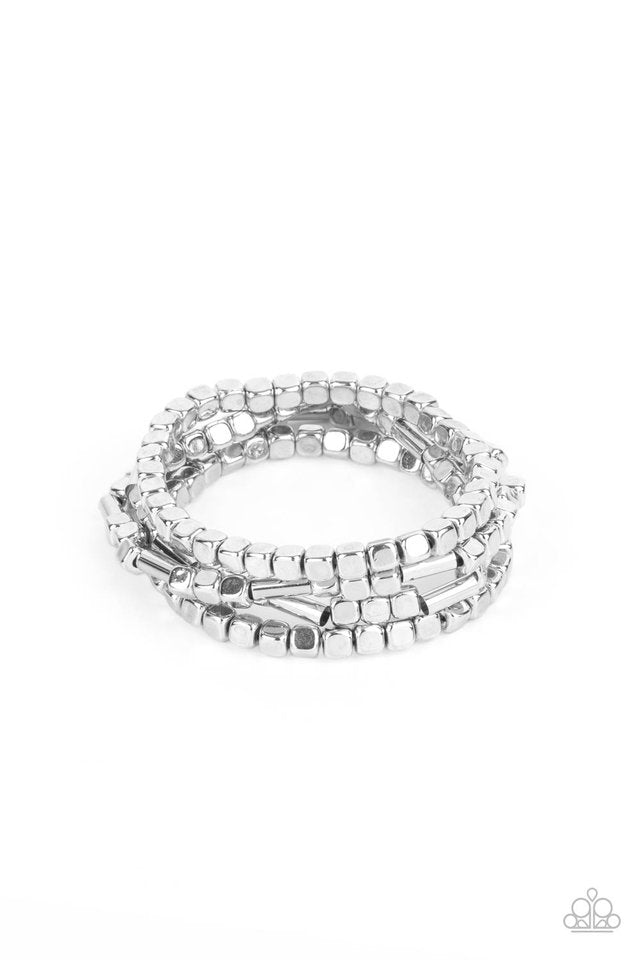 Metro Materials - Silver - Paparazzi Bracelet Image