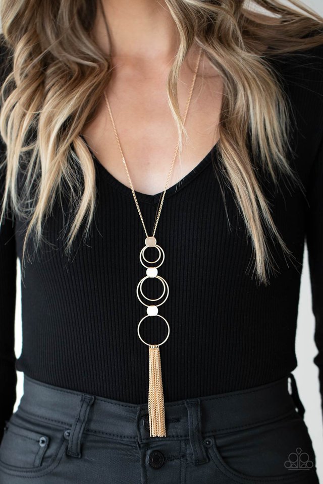 Join The Circle - Gold - Paparazzi Necklace Image