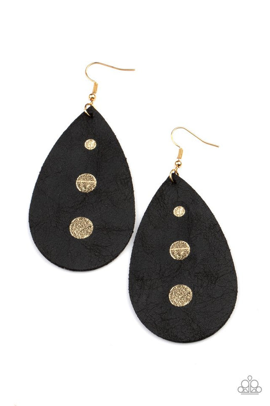 ​Rustic Torrent - Black - Paparazzi Earring Image